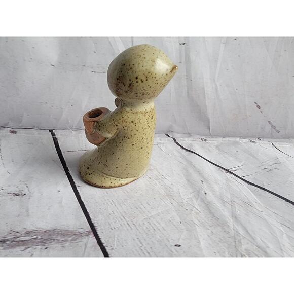 Vintage UCTCI Japanese Stoneware Girl Holding Planter Bud Vase Figurine 4inches - Picture 4 of 6